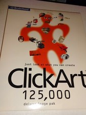 PC CD-Rom Broderbund CLICKART 125,000 Deluxe Image Pak WIN95