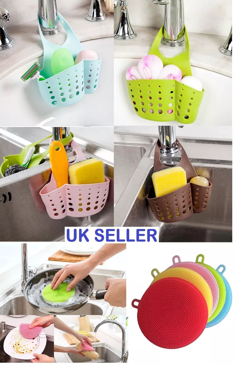 Kitchen Organiser Sink Hanging Caddy Basket Dish Cleaning Sponge