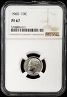 1960 Proof Roosevelt Silver Dime certified PF 67 by NGC!