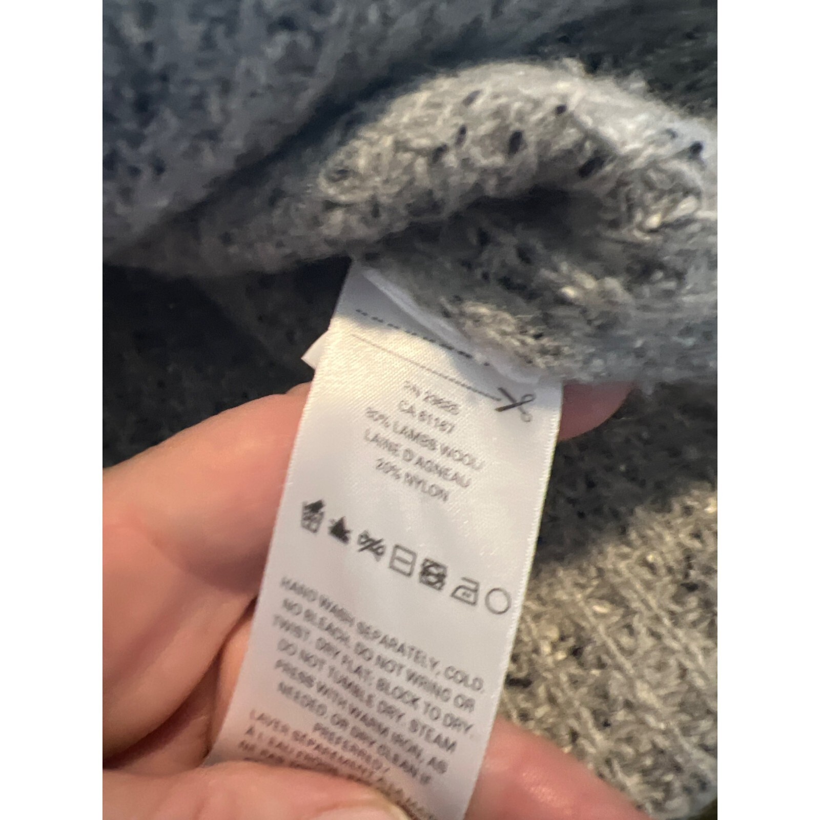 Pendleton Women's Small Chunky Gray Turtleneck La… - image 4