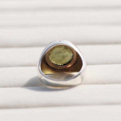 Czech Republic Moldavite Gemstone Rings, 925 Sterling Silver Raw Gemstone Ring - Picture 3 of 3