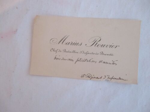 1906 carte de visite M ROUVIER CHEF DE BATAILLON 46e REGIMENT D INFANTERIE - Photo 1/2