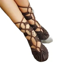 Medieval Gothic Boots Lace Up Shoes Cosplay Costume Flat Sandals Size 8.5 42