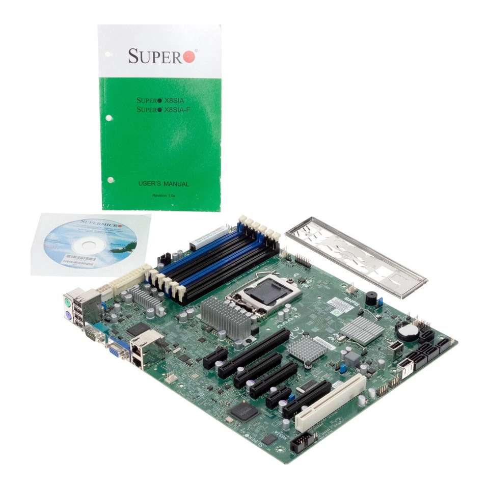 Server ATX Mainboard Supermicro X8SIA Rev 1.01 LGA1156 6x DDR3 PCIe PCI - Image 2 of 3