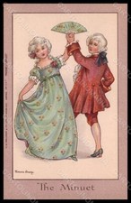 Artist Signed Hardy F. Children Girl Boy Dance The Minuet serie 914A pc VK7873