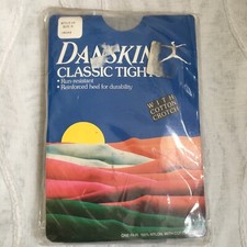 NEW Danskin Classic Tights Run Resistant Adult Sz B Nylon w/ Cotton Crotch Gray