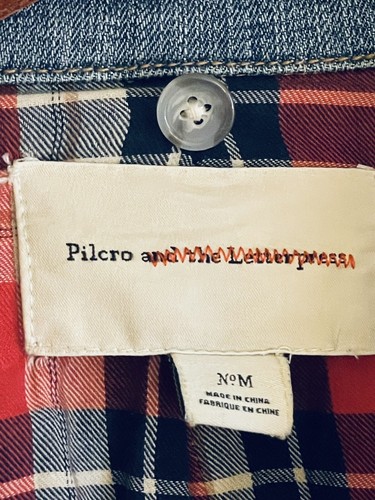 Anthropologie Pilcro and the Letterpress Denim Jean Jacket Blazer Size medium - Picture 4 of 6
