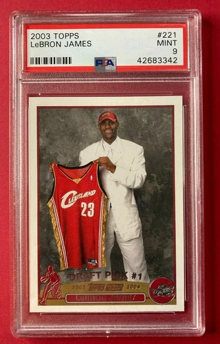LEBRON JAMES 2003 Topps ROOKIE CARD #221 PSA 9 MINT Los Angeles Lakers CAVALIERS