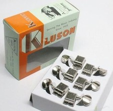 KLUSON 6 IN LINE LOCKING TUNERS NICKEL Fits Fender Strat or Tele SD9105MN DR/L