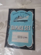 Steam-Ship Brand Damask Set - Table Cloth & 8 Napkins by Nichibo in Japan Cream