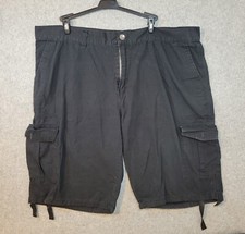 Southpole Cargo Shorts Mens 46 Black Pockets Read Casual Drawstring