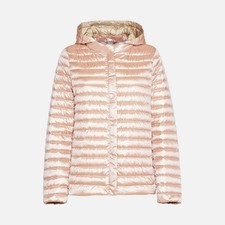 Geox Womens Jaysen Pink Hood Down Jacket (w0225a), Uk8 (small), Bnwt, Rrp £299