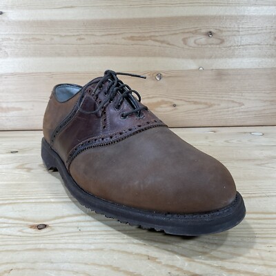 Footjoy  leather saddle shoes NEW Footjoy Classics Dry Mens Golf Shoes White Pebble Brown  main image 2