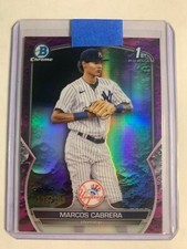2023 Bowman Chrome Marcos Cabrera Fuchsia Lunar Crater Refractor #D /199 #BCP-46