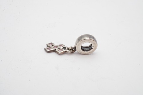 Pandora Sterling Silver 925 Pink Cubic Zirconia Awareness Ribbon Charm - 第 5/10 張圖片