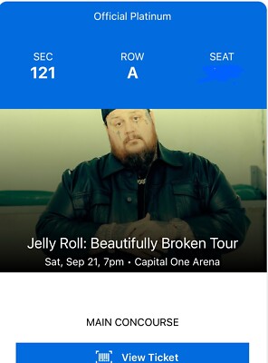 4 Tickets Jelly Roll, Warren Zeiders & Alexandra Kay 9/21/24 Washington, DC