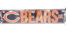 Chicago Bears DR Licensed NFL Distressed Street Aluminum Wall Man Cave Sign