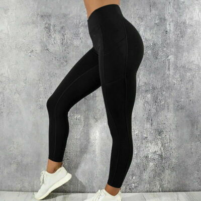 Grey Gym Leggings High Waisted