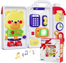 Montessori Busy Board for Toddlers 1-3 2-4  Musical Toy for 12-18 Month Age, Ea