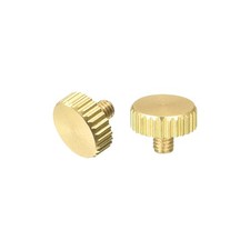 Knurled Thumb Screws, M3x4mm Flat Brass Bolts Grip Knobs Fasteners 2Pcs
