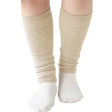 KINUYA Silk inner cotton outer lightweight leg warmers Ivory