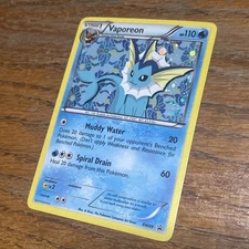 SWIRL - Pokémon TCG Vaporeon Black White Holo Promo Card BW89 LP