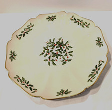 Lenox Christmas Holiday Holly & Berries Scall...
