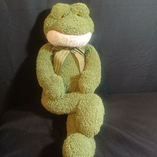 Large 21" Russ Berrie Frog Plush Green Stuffed Animal Long Legs