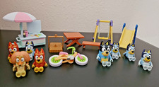 Mixed Lot Bluey Playset - Furniture, Family  Friend Figures 15 Piece Ice Cream