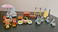 Mixed Lot Bluey Playset - Furniture, Family & Friend Figures 15 Piece Ice Cream