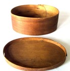 ANTIQUE SM. PRIMITIVE OVAL BENTWOOD SHAKER STYLE STORAGE BOX w/ LID-1 LGE. BAND — photo 5