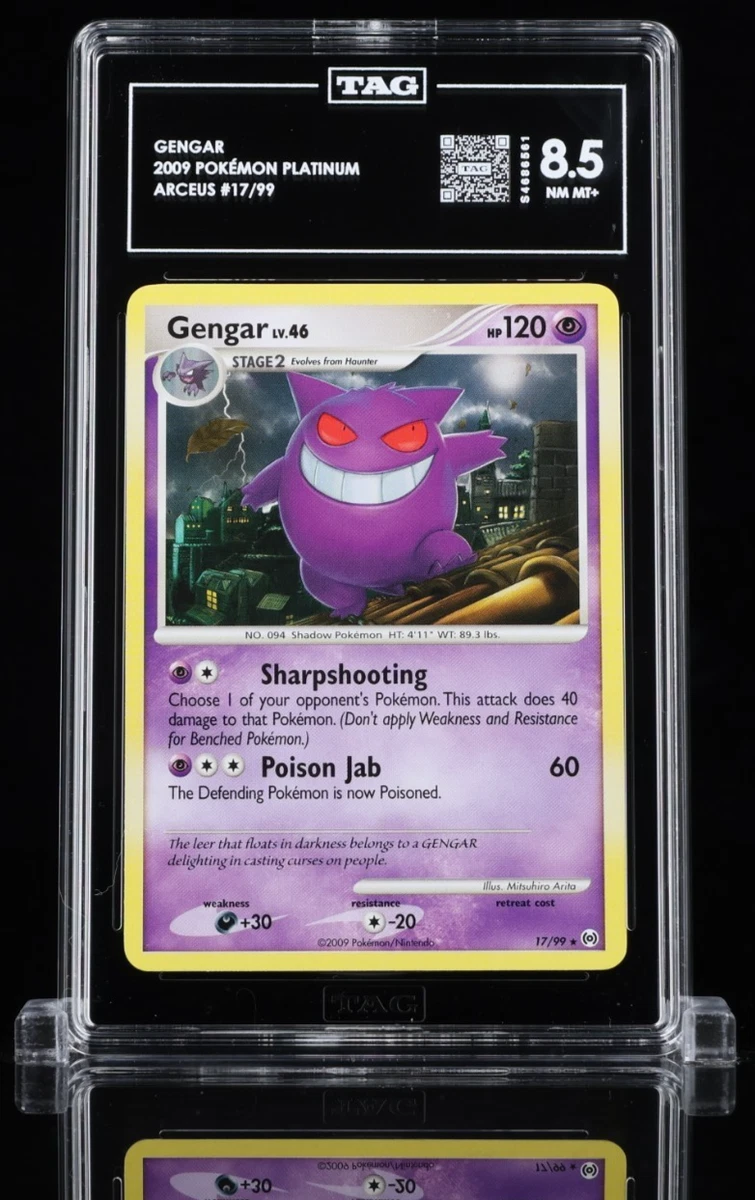 2009 Pokémon Platinum Gengar 17 Rev-Holo 👻 GENGAR 👻 Reverse Holo 2009 Pokemon Platinum Arceus Card 17