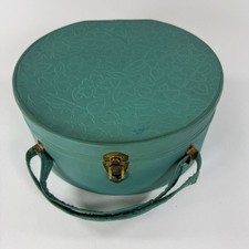 Repurposed Hat Box Samsonite Sewing Wood Sock...