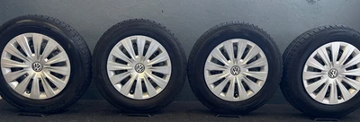 Original VW Golf 7 Audi Stahlfelgen Winterräder 195/65/R15 91H 5Q0601027BN /BP - Bild 1 von 4