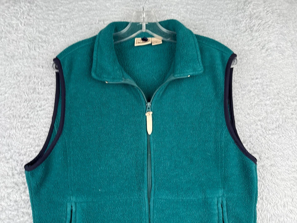 Chaleco Woolrich DE COLECCIÓN Mujer Medio Verde azulado Cremallera Completa Manga Larga Poliéster Vellón Foto 4 de 4