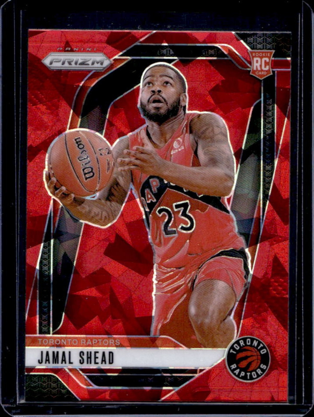 2024-25 Prizm Jamal Shead RC Red Ice Rookie #241 Raptors
