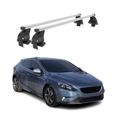 Menabo Dachträger Grundtäger für Volvo V40 2012-2016 Pre-FL 50kg Stahl Silber 2x