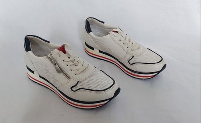 MARCO TOZZI KUNSTLEDER SCHNÜRER & SEITLICHER REISSVERSCHLUSS SNEAKER EU39 UK6 KOSTENLOSER VERSAND!!