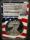 2019-W $1 CONGRATULATION Silver Eagle NGC PF70 Ultra Cameo American Flag Core