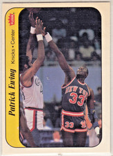 1986-87 Fleer Basketball Stickers Patrick Ewing #6 Rookie Card Knicks. rookie card picture