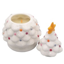 ALDI WHITE CHRISTMAS TREE PEPPERMINT TWIST SCENTED CANDLE HUNTINGTON HOME