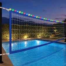 15ft LED UV Resist Pool Volleyball Net Only with Metal Buckle - Light up Repl...