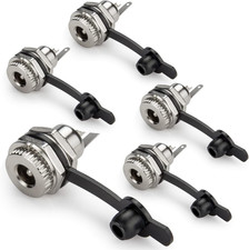 5.5 X 2.5Mm DC Power Jack Socket Threaded Female Mount Connector Adapter with Du