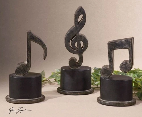 Music Notes - 11.75 inch Figurine (Set of 3) - 4.75 inches wide by 3.25 inches - Picture 2 of 4
