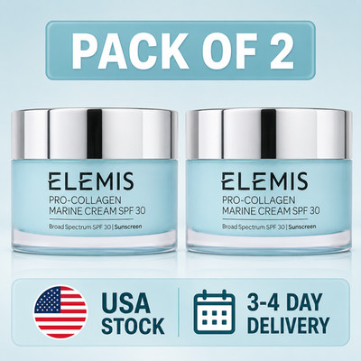 2 Pack Elemis Pro-Collagen Marine Cream SPF 30 1.6 oz (50 ml)  3-4 days delivery
