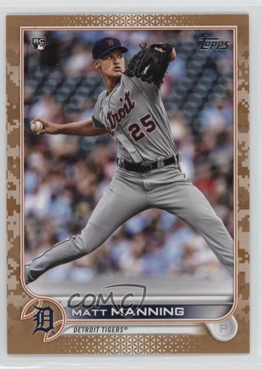 2022 Topps Series 1 Memorial Day Camo 18/25 Matt Manning #31 Rookie RC v9t