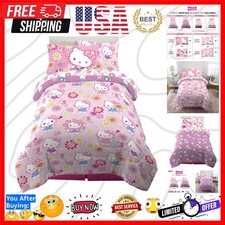 Kids Bedding Super Soft Comforter and Sheet Set with Sham, 5 Piece Twin Size,...