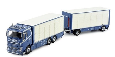 TEKNO - VOLVO FH04 6x2 Forwarder mit Viehtransportanhänger 1+1 Achsen BRÜHLMA...