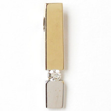 Kleiner Anhänger 9 Karat 375 Gold Gelbgold Bicolor Brillant MONCARA 0,78 g