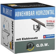 Für VW Passat B7 10-14 GDW Anhängerkupplung abnehmbar mit 13pol spez.